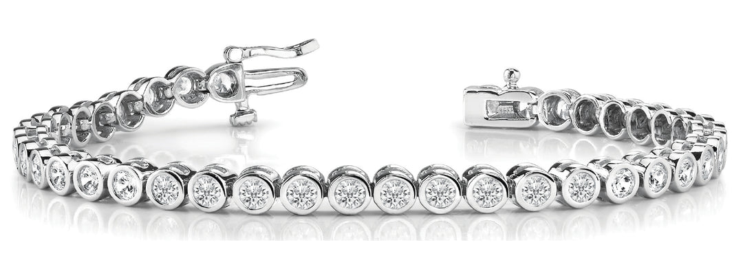 14K White Gold 2ctw Diamond Line Bracelet