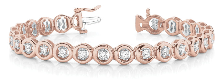 18K Rose Gold 1/2 CT Diamond Tennis Bracelet
