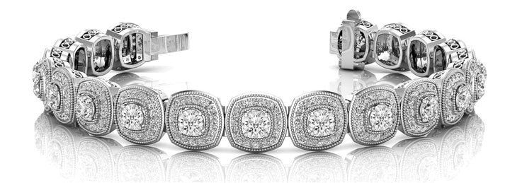 Platinum 3.25ctw Multi-Diamond Fashion Bracelet