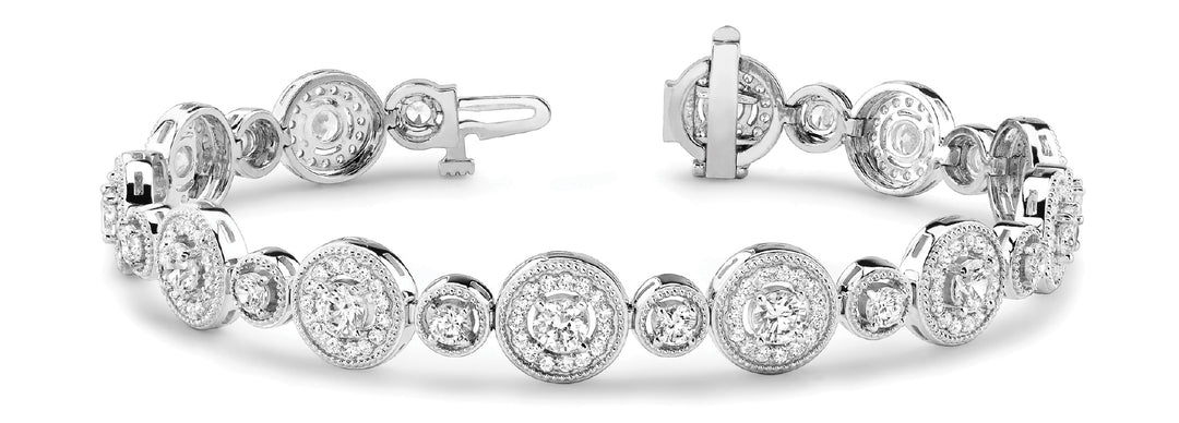 Platinum Vintage Diamond Tennis Bracelet