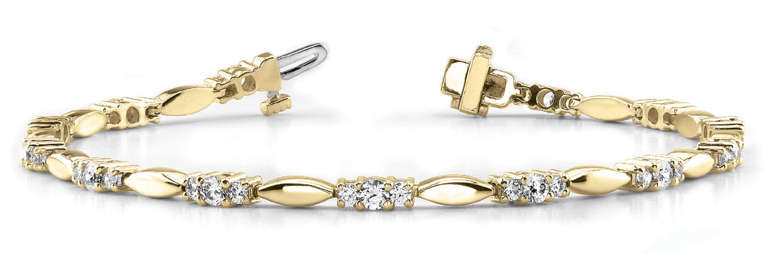 18K Yellow Gold 3 CT Diamond Fashion Bracelet