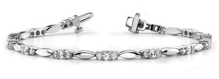 14K White Gold Diamond Accent Fashion Bracelet