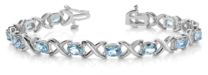 Platinum 11-Diamond White Fashion Bracelet