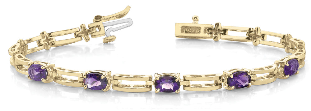 14K Yellow Gold 3-Diamond Fashion Bracelet