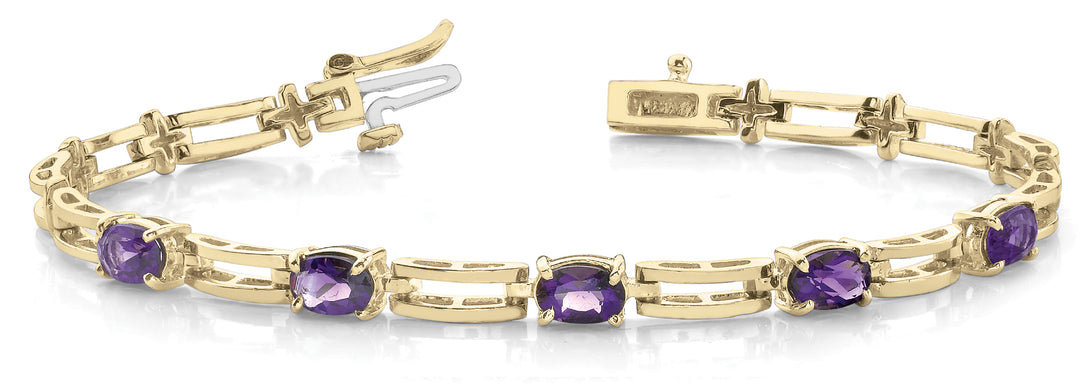 18K Yellow Gold 3-Diamond Fashion Bracelet