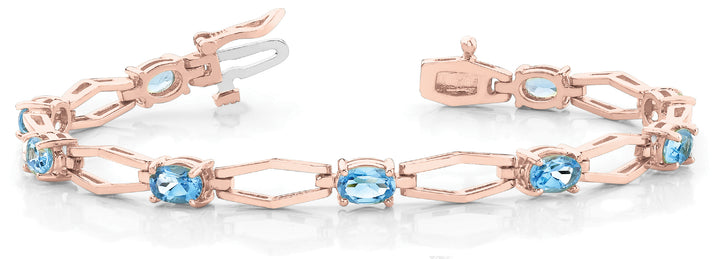 18K Rose Gold 3-Diamond Fashion Bracelet
