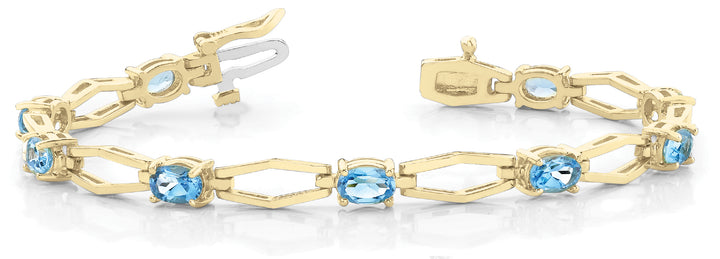 14K Yellow Gold 3-Diamond Fashion Bracelet