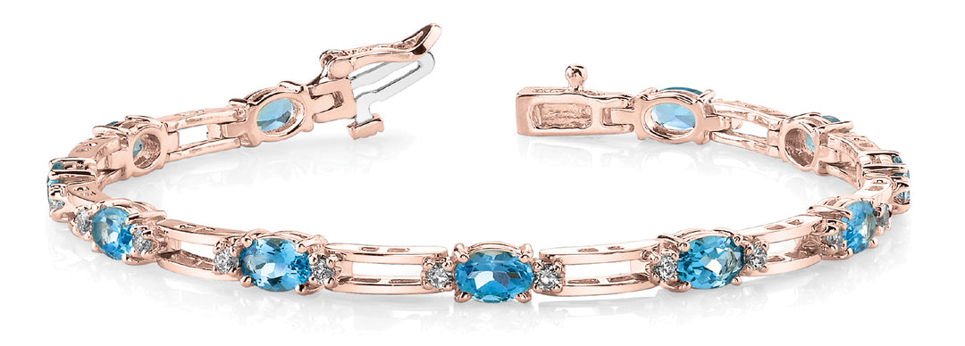 18K Rose Gold Multi-Diamond Fashion Bracelet