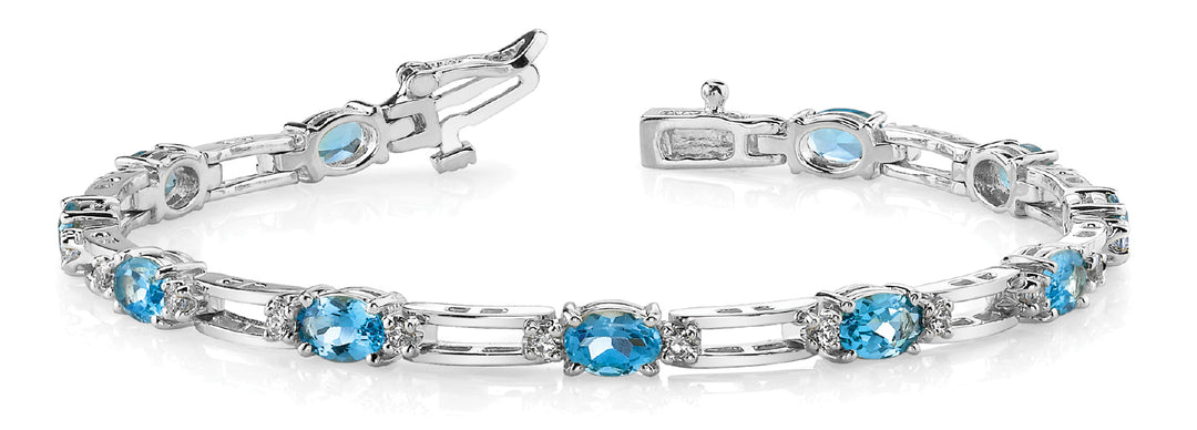 Platinum White Diamond Fashion Tennis Bracelet