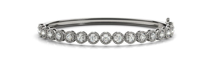 18K White Gold 2.70ctw Diamond Bangle Bracelet