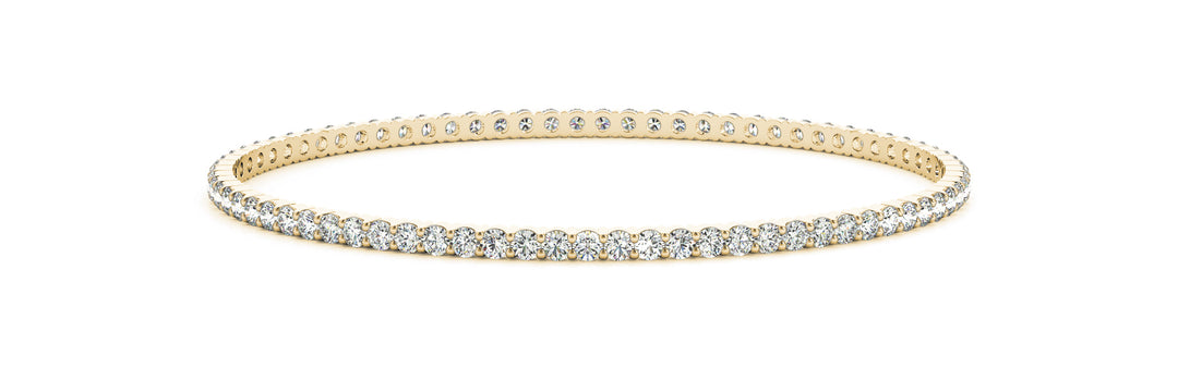 18K Yellow Gold 2.5 CT Diamond Bangle Bracelet