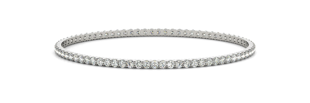 Platinum White Diamond Fashion Bangle Bracelet