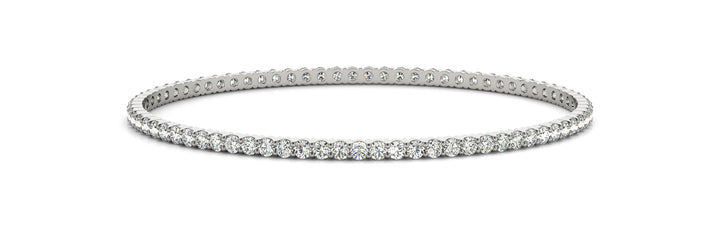 Platinum White Diamond Fashion Bangle Bracelet