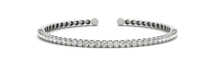 14K White Gold 2ctw Round Diamond Fashion Bracelet