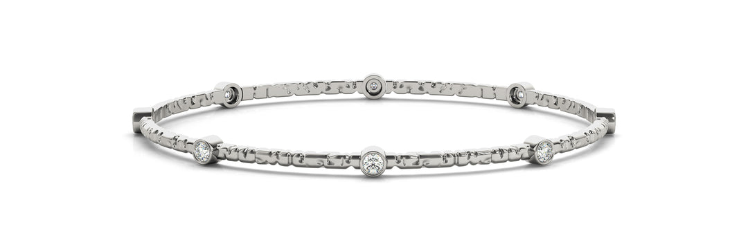 Platinum 7/8 ct Diamond Fashion Bangle Bracelet