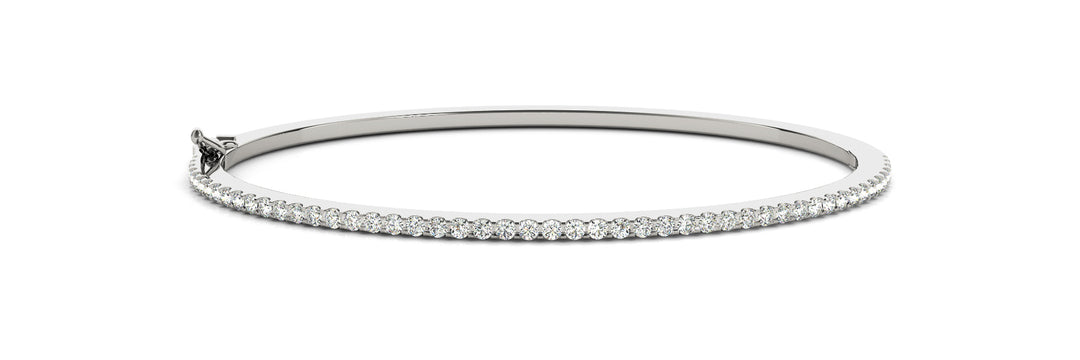 18K White Gold Diamond Bangle Bracelet