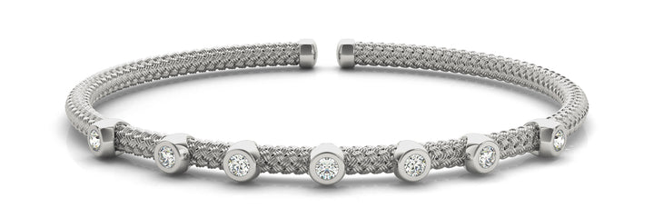 14K White Gold 0.21ctw Diamond Fashion Bracelet