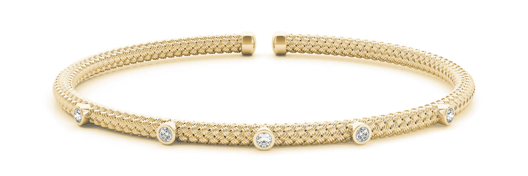 18K Yellow Gold Diamond Fashion Bracelet