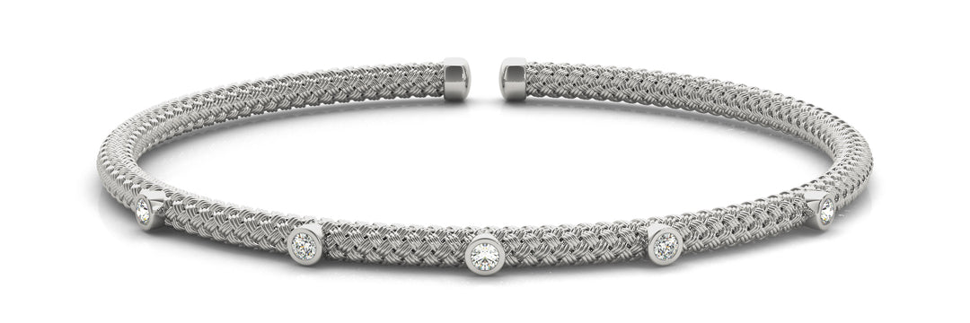 Italian Diamond Accent Bangle