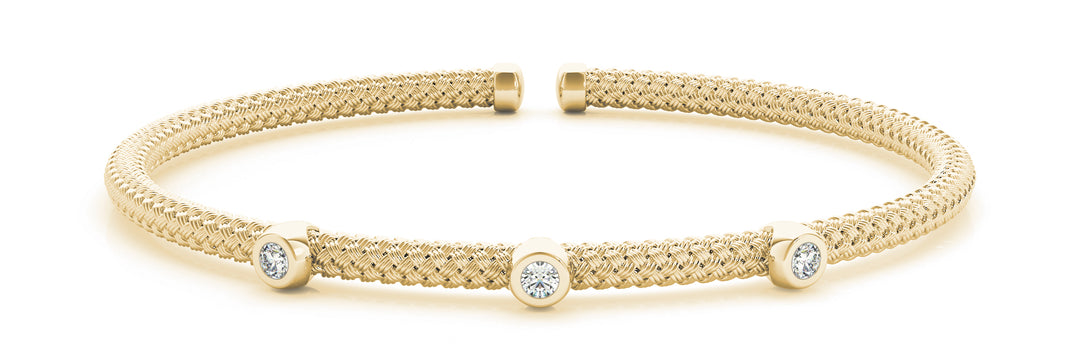 14K Yellow Gold Diamond Fashion Bracelet