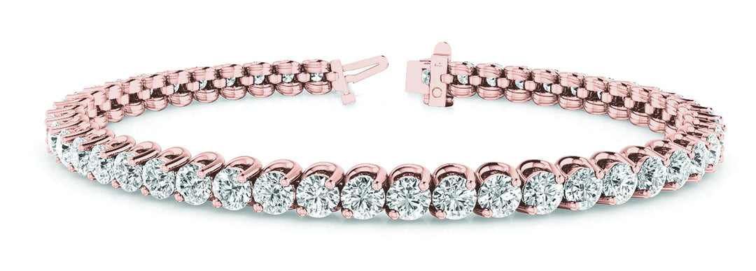 14K Rose Gold 2 CT Diamond Tennis Bracelet