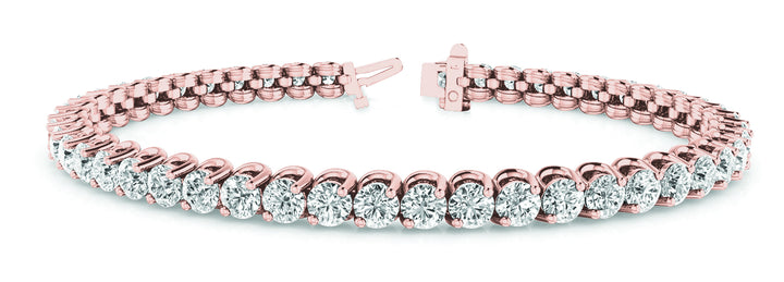 14K Rose Gold 2 CT Diamond Tennis Bracelet