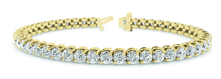 18K Yellow Gold Diamond In-Line Fashion Bracelet