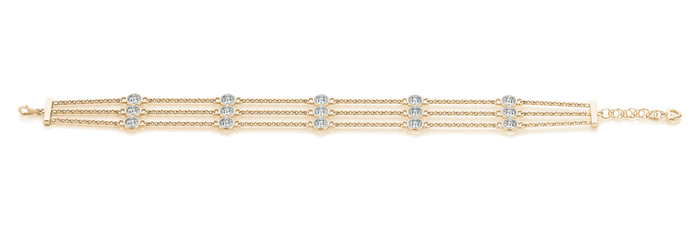 14K Yellow Gold Diamond Fashion Bracelet