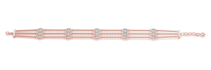 14K Rose Gold 3.5 CT Diamond Fashion Bracelet
