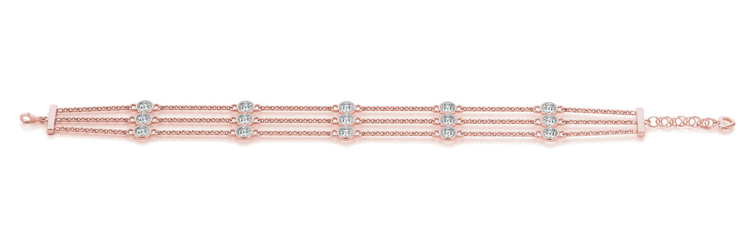 14K Rose Gold 3.5 CT Diamond Fashion Bracelet