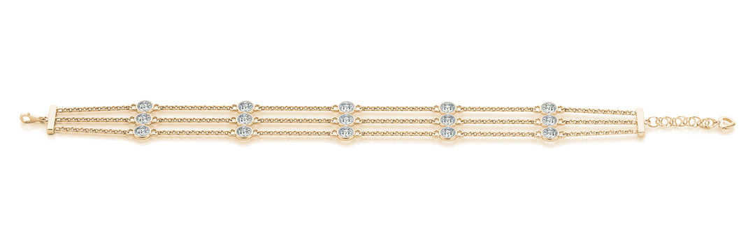 14K Yellow Gold 3.5 CT Diamond Tennis Bracelet