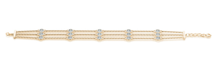14K Yellow Gold 3.5 CT Diamond Tennis Bracelet