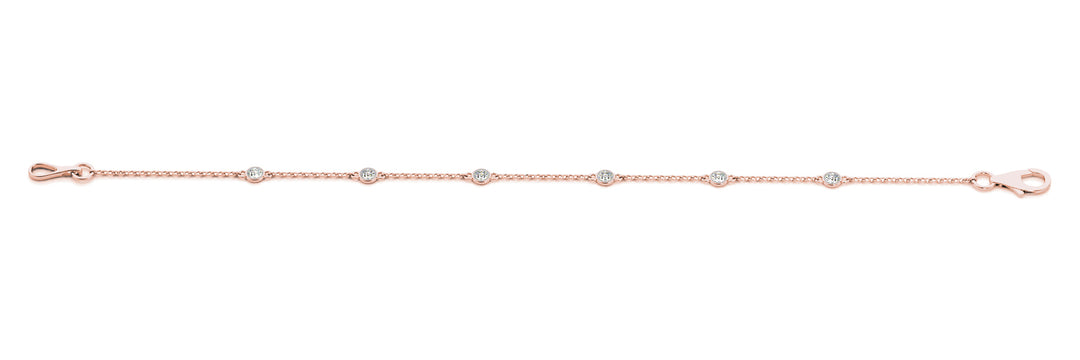Rose Gold 2 CT Diamond Tennis Bracelet