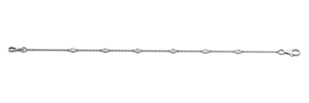 6 Diamond Row Chain Link Bracelet
