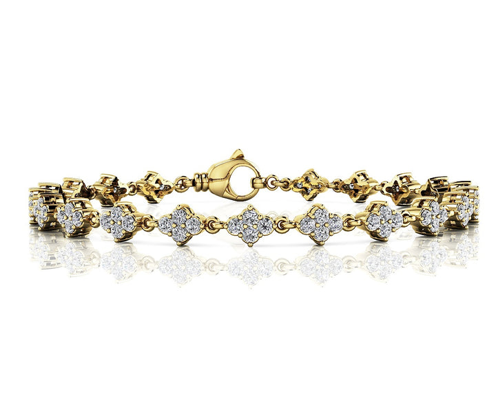 14K White Gold 3ctw Round Diamond Fashion Bracelet