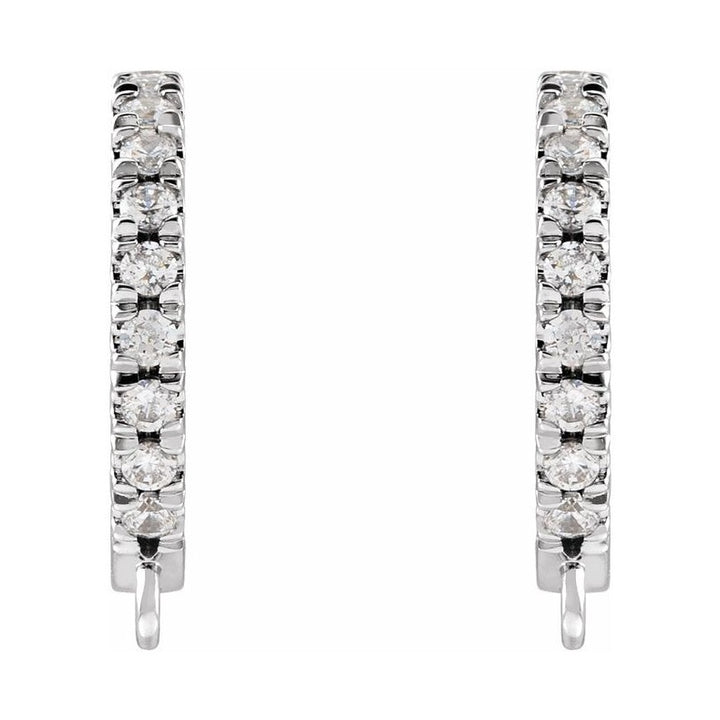 Accented French-Set Hoop Earring Top