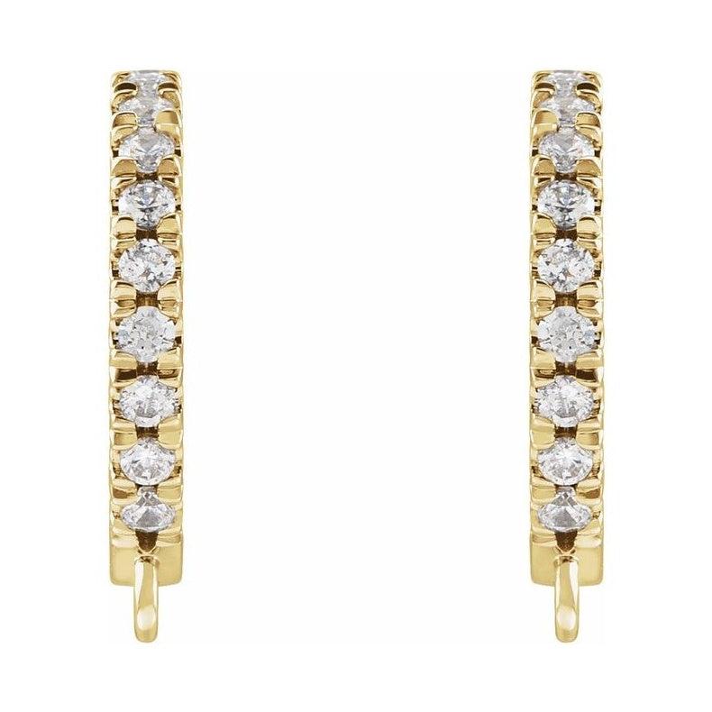 Accented French-Set Hoop Earring Top