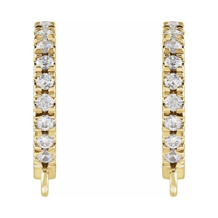 Accented French-Set Hoop Earring Top