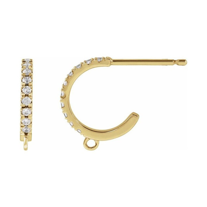 Accented French-Set Hoop Earring Top