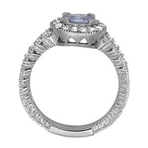 14K White Gold Diamond Cluster Fashion Ring