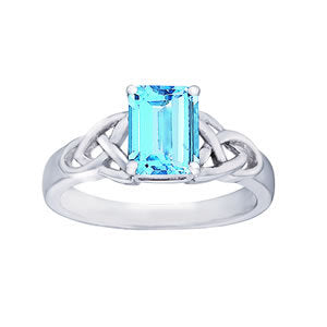 14K White Gold Emerald Diamond Fashion Ring