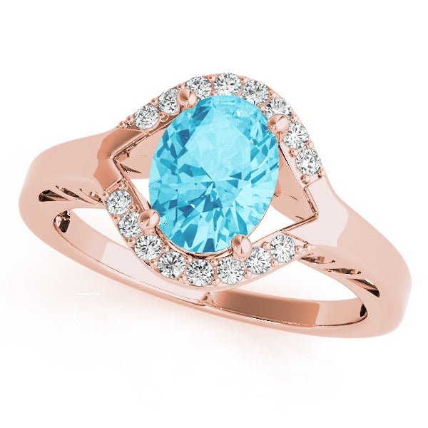 14K Rose Gold Diamond Cluster Fashion Ring