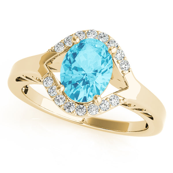 14K Yellow Gold Multi-Diamond Oval Statement Ring