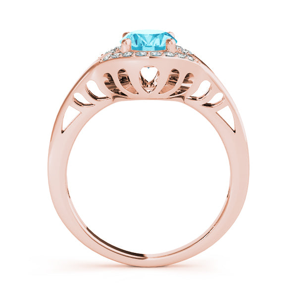 18K Rose Gold Diamond Cluster Fashion Ring