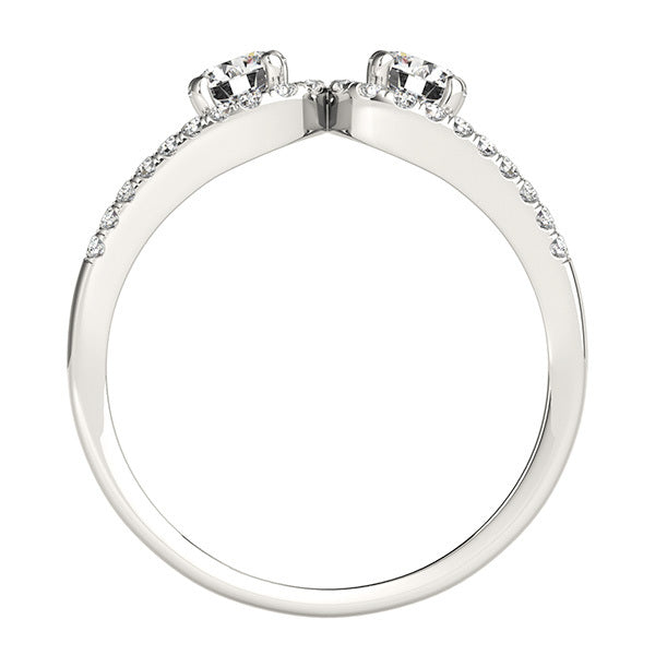 14K White Gold Multi-Diamond Fashion Ring