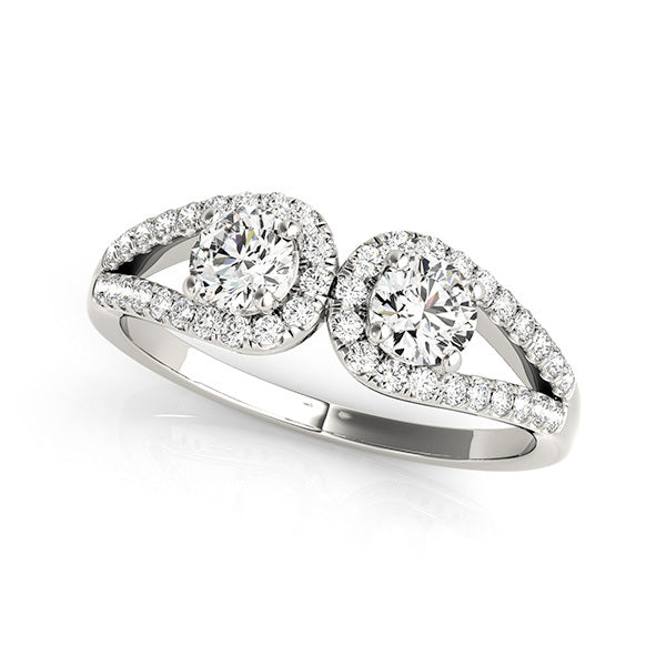 14K White Gold 0.875 ctw Multi-Diamond Ring