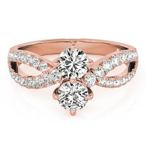 18K Rose Gold Multi-Diamond Fashion Ring