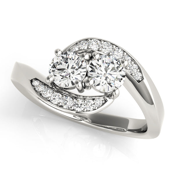 18K White Gold Multi-Diamond Fashion Ring