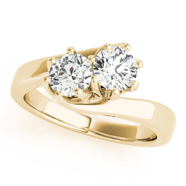14K Yellow Gold 1/2 ct Two-Stone Diamond Ring