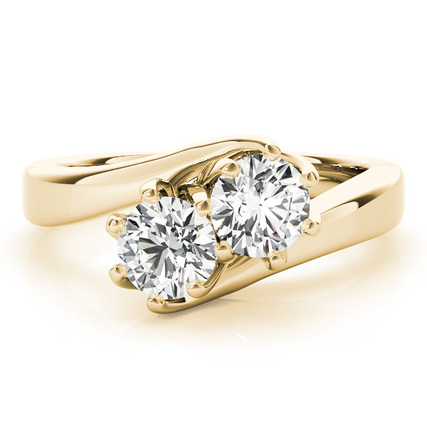 14K Yellow Gold 1/2 ct Two-Stone Diamond Ring
